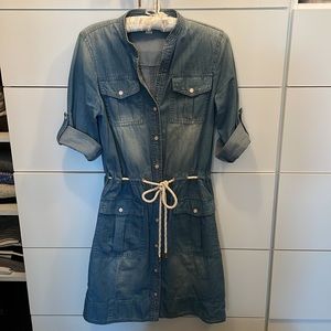 MICHAEL Michael Kors Womens 100% Cotton Light Soft Denim Dress Size S